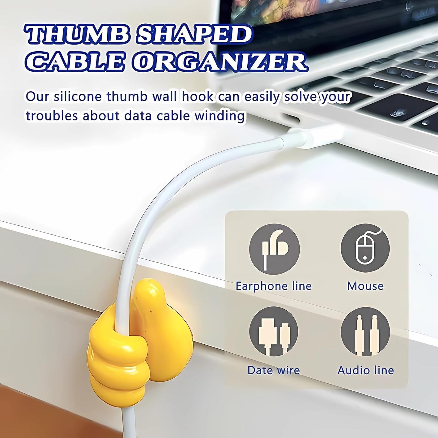 Silicon thumbs up hook